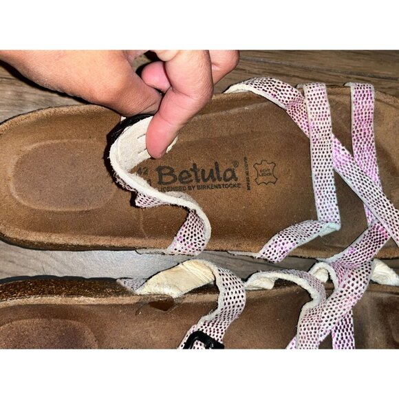 Betula By Birkenstock Pink Strappy Slip On Women's Sandals Size 42/11 - Picture 4 of 6